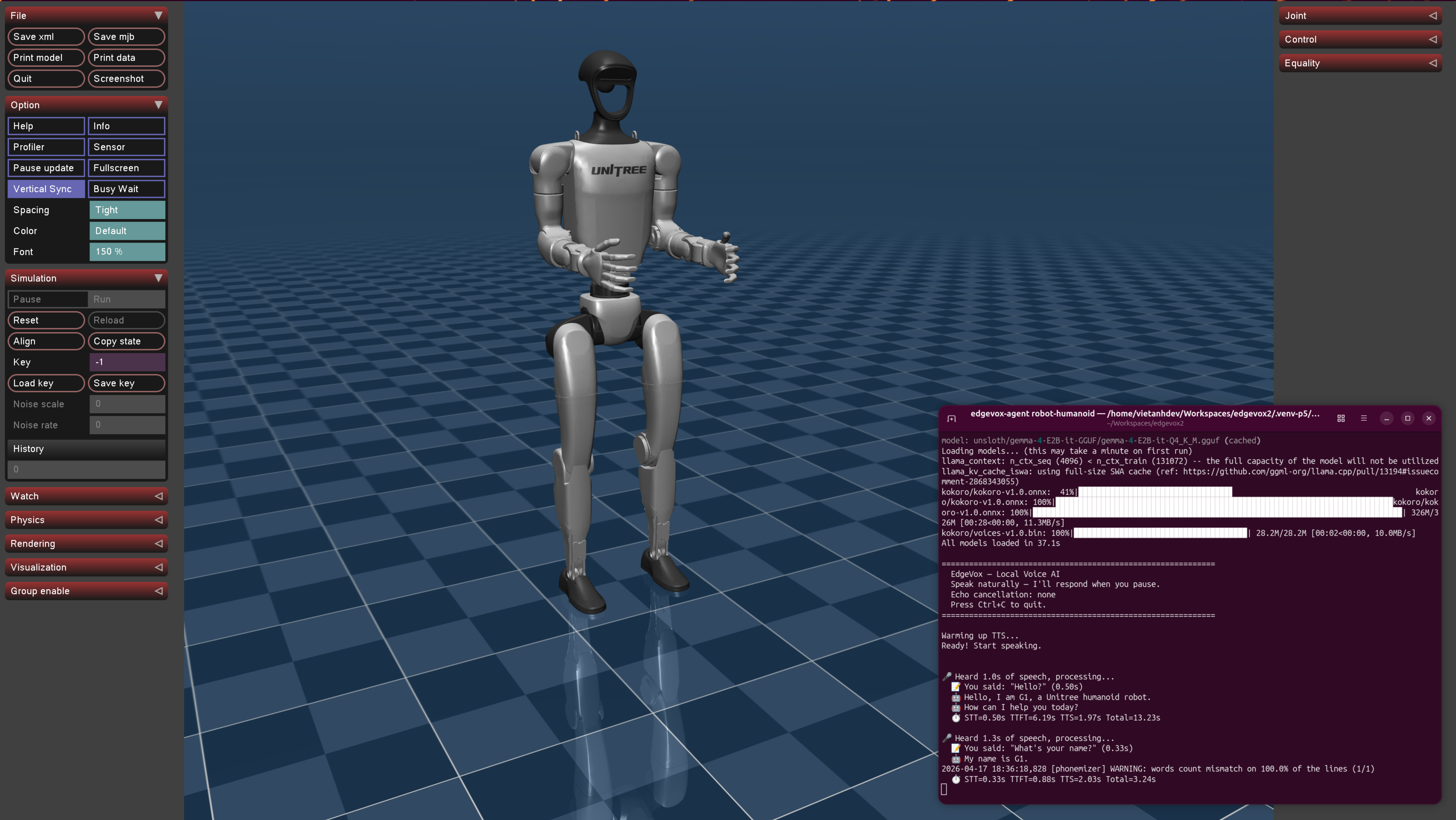 Unitree G1 humanoid